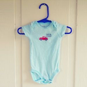 0-3 MONTH ONESIE - AQUA